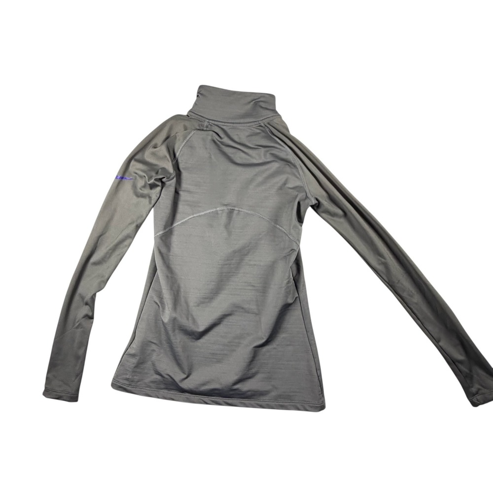 Nike Pro Hyperwarm Quarter Zip Pullover Womens Medium Gray AR4732-021 Excellent